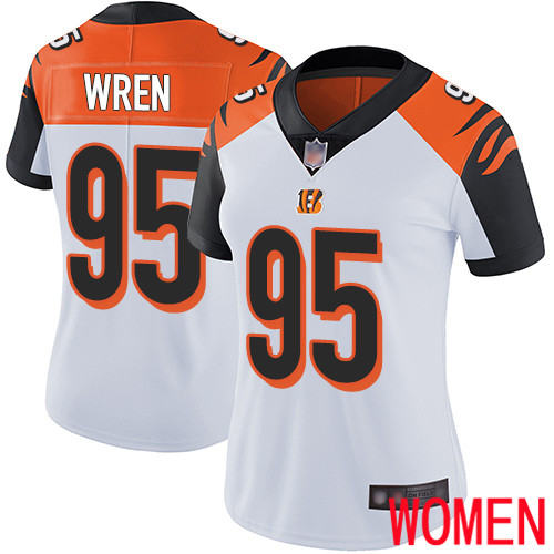 Cincinnati Bengals Limited White Women Renell Wren Road Jersey NFL Footballl 95 Vapor Untouchable